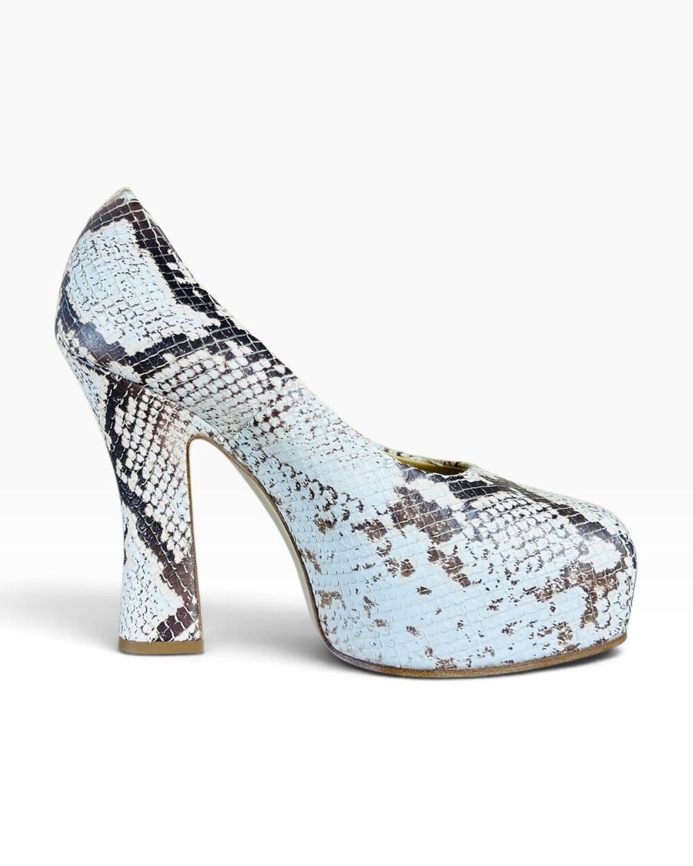 Burberry Alf Arch Serpent Snake Embossed Platform Pumps Heels 36.5 NIB